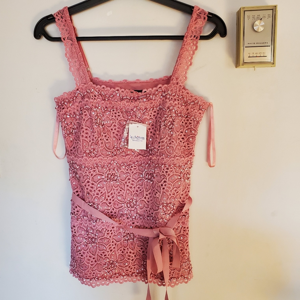 Le Chateau Pink Cami Halter Top